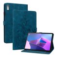 thumbnail image 2 of FJLBDE Case for Lenovo Tab P11 2nd Gen/Xiaoxin Pad Plus 2023 11.5 Inch, Embossed Flower PU Leather Flip Wallet Folio Stand Cover, Blue, 2 of 7