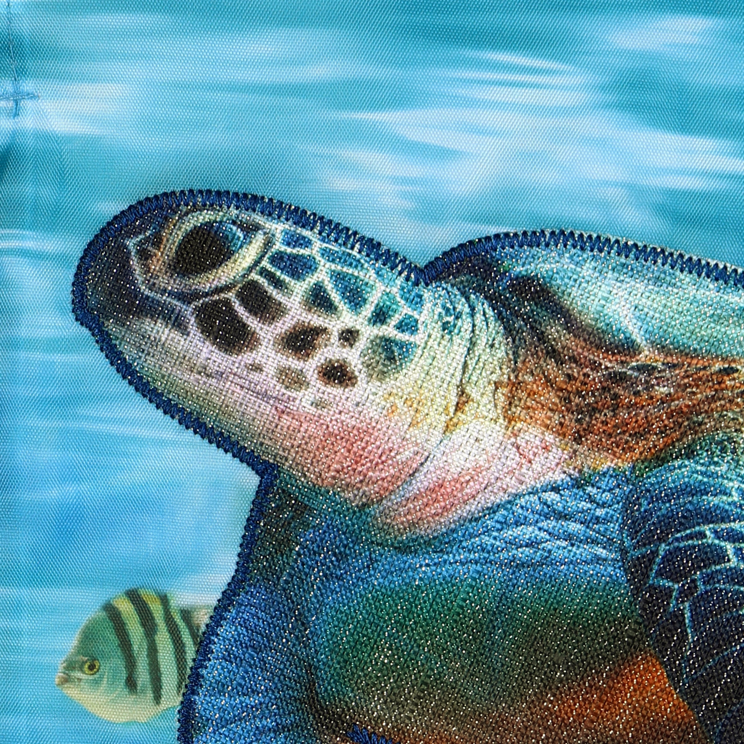 Ocean Sea Turtle Blue Yard Flag 11.5in x 18in