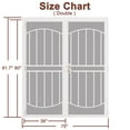 thumbnail image 4 of 72" X 80" (2 Sets of 36") Prehung Door Universal/Reversible Hinging Surface Mount Steel Security Door With Perforated Metal Screen With Lock, 4 of 5