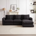 thumbnail image 3 of MAYEERTY 98.5 Inch 3 seater Sofa Unique Design Soft Arm Pillows Contemporary Linen 3 Comfortable Cushions 2 Pillows Grey Living Room Bedroom Office, 3 of 5
