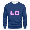 thumbnail image 4 of WREESH Couple Sweatshirts Matching Love - Lo Ve - Valentines Sweatshirts Crewneck Pullover Tops Anniversary Wedding Gifts for Him and Her Blue, 4 of 5