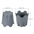 thumbnail image 2 of Uxcell 4" Silicone Round Flower Pot Planter Decorative Container, Gray 2 Pack, 2 of 5