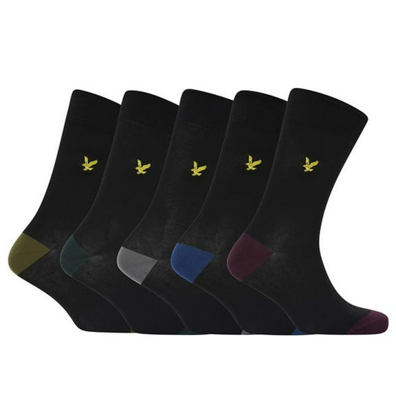Lyle & Scott Mens Contrast Crew Socks (Pack of 5)