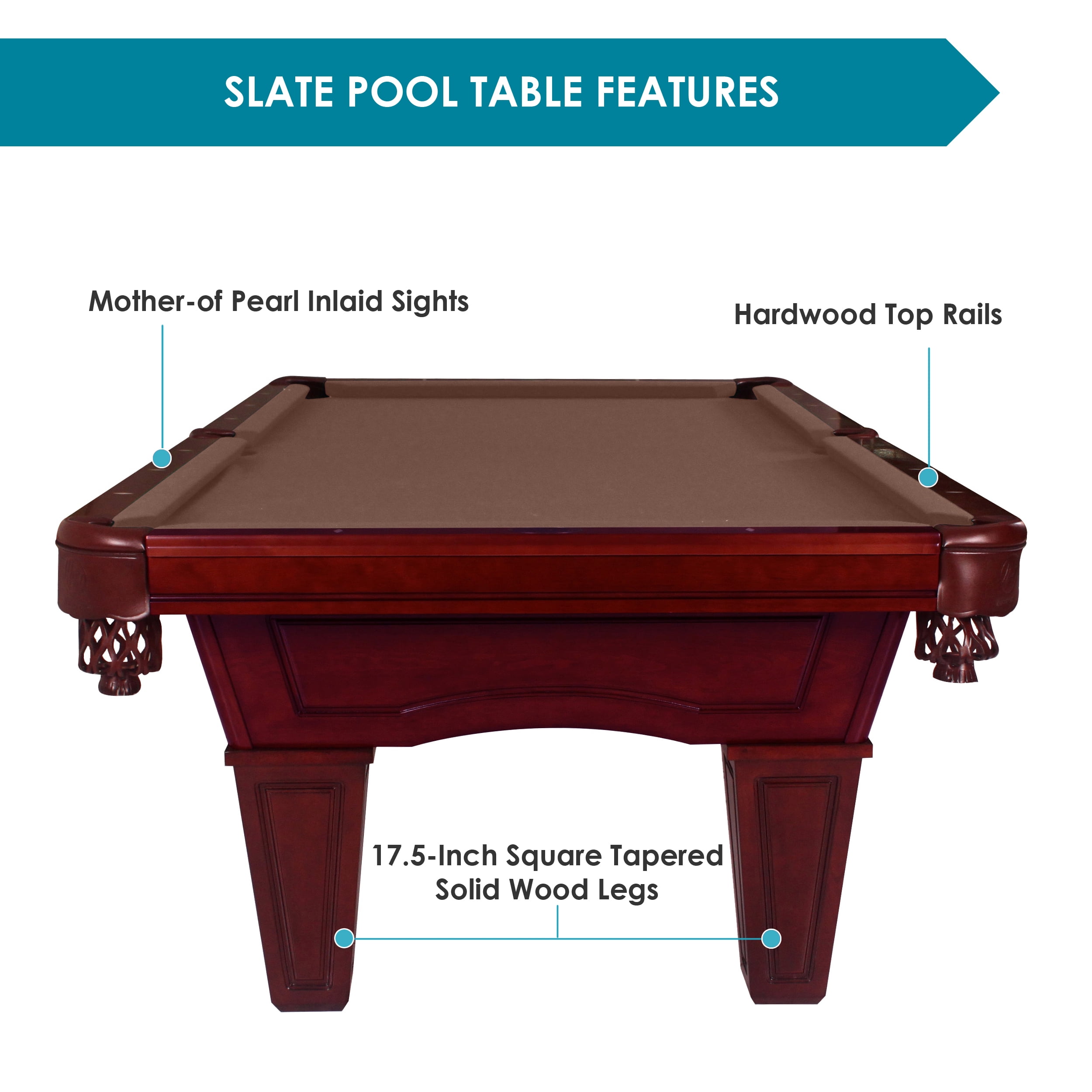 Solid wood slate billiard 8 ball pool table with cheap price for sale