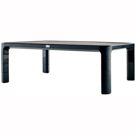 3M&trade; Adjustable Monitor Stand for Monitors and Laptops, Height Adjusts from 1.7 in to 5.5 in, Black, MS85B - 20 lb Load Capacity
