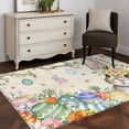 thumbnail image 4 of Happy Easter Area Rugs 4x6ft Bunny Floral Egg Trees Butterfly Spring Rustic Floor Rug Non Slip Low Pile Ultra Soft Carpet for Entryway Indoor Bedroom Dining Room Under Table, 4 of 9