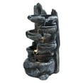 thumbnail image 2 of Jnismy Cascading Rock Water Fountain Outside Patio Water Features Fountain with LED Light,Garden Waterfall Decor,6-Tiers, 2 of 12