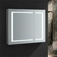 thumbnail image 2 of Fresca Spazio 36x30" LED Lighting Aluminum Bathroom Medicine Cabinet in Mirrored, 2 of 13