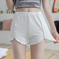 thumbnail image 1 of pxiakgy short de Sécurité Mode Femme slim Décontracté Extensible Blanc + 4TG, 1 of 7