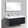 thumbnail image 3 of Kubebath Bliss 60" Black Double Sink Wall Mount Floating Modern Bathroom Vanity, 3 of 8