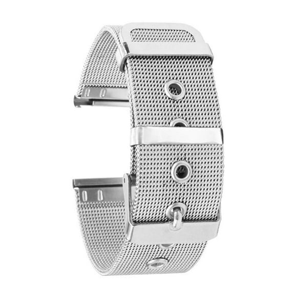 Riousery Premium 22mm Stainless Steel Mesh Watch Band - Quick Release Replacement Metal Wristband with Buckle for Smart & Traditional Watches, Waterproof Sport Strap (Silver, 0.86 inches / 22 mm)