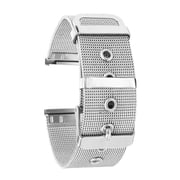 NFTIGB 22mm Stainless Steel Watch Bands Quick Release Mesh Strap Replacement Metal Wristband Sport Bracelet Compatible with Smart Traditional Watches Silver (0.86 inches / 22 mm)
