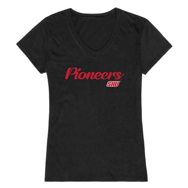 W Republic 555-372-BLK-03 Sacred Heart University T-Shirt Script pour Femmes, Noir - Large