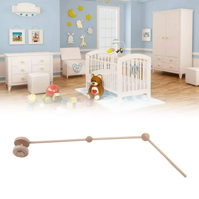 Cuna Cuna Brazo Móvil Cuna Soporte MÓVIL MADERA DURA RESTENTE OLOR Sólido Ensamblaje Fácil para Bebés Colgador Móvil