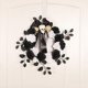 thumbnail image 4 of 2 Pcs Halloween Decoration Skull Wreath | 30cm/11.8inch Black & White Rose Artificial Wreaths Creepy Halloween Ornaments, 4 of 5