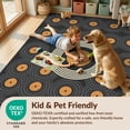 thumbnail image 4 of Design&I 8'x10' Washable Area Rug Record Retro Spinning Disc With Concentric Groove Rings Vinyl Flowing Dynamic for Living Room, Family Extra Large Skid-Resistant Low Profile, 4 of 7