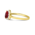 thumbnail image 4 of 14k Yellow Gold Pear Garnet And Diamond Ring, 4 of 6