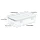 thumbnail image 3 of Contenedor de almacenamiento de plástico transparente con tapa y asa | Caja organizadora apilable multiusos para manualidades, suministros de arte, lápices, marcadores y artículos de costura, 3 of 5