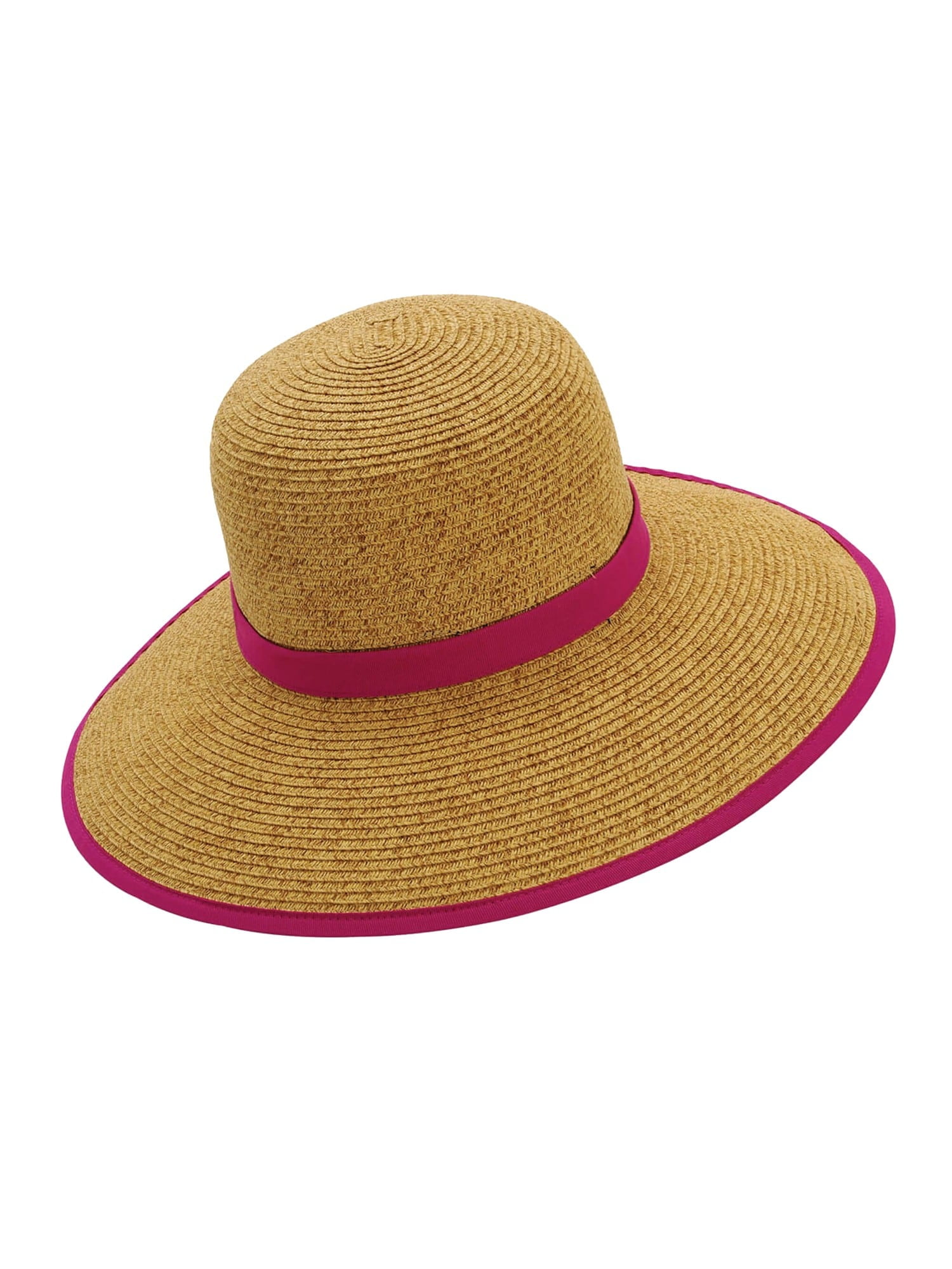 Sun Hat - Backless Woven Beach Hat, UPF 