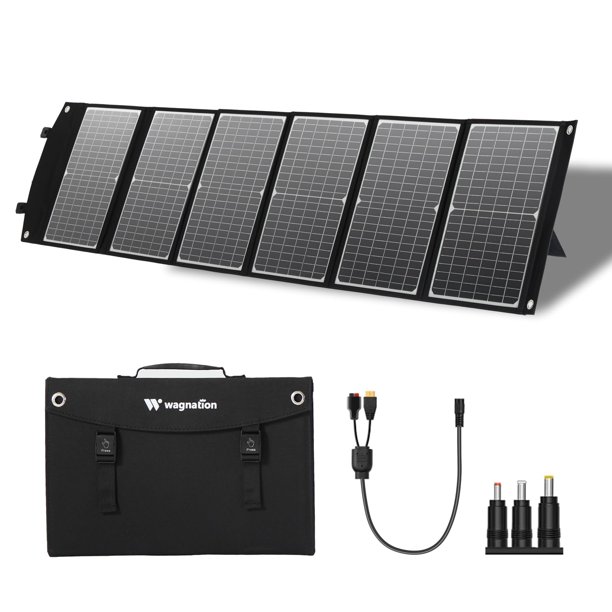 Cargador de Panel Solar Portátil wagnation 100W IP65 Resistente al Agua