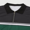 thumbnail image 4 of COSFO Casual Men Polo Shirts Short Sleeve Mesh Striped Shirt Golf Moisture Wicking Collared Loose Fit Pullover Tops, 4 of 7