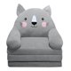 thumbnail image 1 of Sofá plegable de felpa para niños, sillón con respaldo 2 en 1, sofá plegable para niños, bonito sofá perezoso de dibujos animados, sofá cama abatible para niños, para sala de estar, dormitorio, sin, 1 of 7