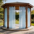 thumbnail image 5 of Sheer Voile Curtains Long Transparent Drapes Double Rod Pocket Gauze Curtains for Living Room Bedroom Sliding Glass Door, 5 of 6