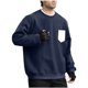 thumbnail image 2 of pstuiky Camisas casuales de manga larga para hombre, Sudadera de cuello redondo y manga larga de color liso para hombre Tops de hombre m, 2 of 4