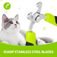 thumbnail image 4 of Paquete de 2 cortaúñas profesionales para mascotas, tijeras para garras de gato, cabezal de corte único de 25 grados, ideal para perros pequeños, cachorros, gatos y conejos Rojo Verde, 4 of 5