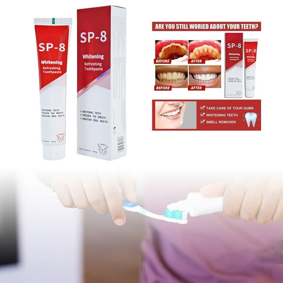 TechWave Sp 8 Sp 8 Toothpaste Toothpaste Sp 8 Probiotic Toothpaste Deep Cleaning Care Toothpaste Fresh Breath100g Total Toothpaste Clean Mint Natural Tooth ning Paste Teeth Whiting Pen for Adults