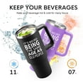 thumbnail image 3 of Gifts for Men, 40 oz Tumbler with Handle and Straw - It''s Weird Being The Same Age As Old People Funny Gifts - Birthday Gifts for Him, Husband, Grandpa, Dad, Father - Black, 3 of 6