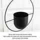 thumbnail image 5 of Monstrate Para espacios pequeños Cesta colgante de metal ligera y portátil Materiales fáciles de mantener duraderos Jardín y Patio circulo negro, 5 of 6