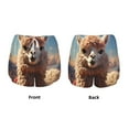 thumbnail image 3 of Balery Fluffy Alpaca Mountain Meadow Pantalones cortos deportivos para mujer con forro y dos bolsillos, elásticos, para entrenamiento, gimnasio, yoga-XX-Large, 3 of 7