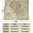 thumbnail image 4 of MiddleEarth Map Flannel Blanket Bedding Fleece Blanket Soft Thow Blankets Air Conditioning Blanket For Sofa Couch Living Room, 4 of 5