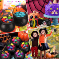 thumbnail image 6 of 3pcs Halloween Witch Cauldron Candy Bowl Cauldron Serving Bowls with Halloween Cauldron on Rack and 3pcs, 6 of 6