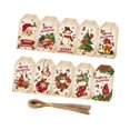 thumbnail image 4 of Etiquetas de regalo de Navidad decorativas para festivales, suministros para fiestas, bolsas de comida para hornear Cantidad 50, 4 of 9