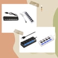 thumbnail image 3 of High Speed 4/7 Port USB Hub Power on/off Switch Expander PC Notebook Laptop Multiple Converter Adapter Splitter, 3 of 9