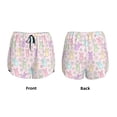 thumbnail image 3 of Fuzoiu Colorful Bunny Print Women's Athletic Shorts, Double-Layer Running Shorts with Pocket,Women's Workout Shorts for Yoga, Gym, and Workouts-Large, 3 of 7