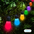 thumbnail image 2 of Smart Outdoor String Lights, Outdoor Lights with 20 Dimmable LED Bulbs, IP65 Waterproof, Color Changing Warm White Lights for Patio, Backyard, App Control, Solar Power, 2 of 6
