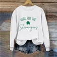 thumbnail image 2 of WREESH Womens Crewneck Sweatshirts St. Patrick's Day Sweatshirts Shamrocks Printed Graphic Sweatshirts Loose Fit Long Sleeved Tops Pullover Sweatshirts White, 2 of 4