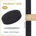 thumbnail image 2 of 20m/ 21.9 Yards Black Elastic Cords Flat Elastic Stretch Strap 20mm Sewing Elastic Straps Polyester Elastic Edge Cords for Sewing Garment Hats Pants Dress Gift Wrapping DIY Crafts, 2 of 6