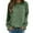 Green, variant on Women's Star Print No Hood Sweatshirt, Soft Breathable Polyester Long Sleeve Pullover Top with Comfort Fit for Casual Daily Wear, Winter Season, Street Fashion and Outdoor Activities Blue L