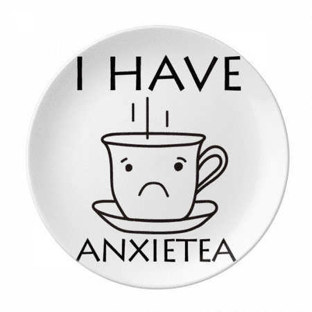 

Anxiety Teacup Diet Art Deco Fashion Plate Decorative Porcelain Salver Tableware Dinner Dish