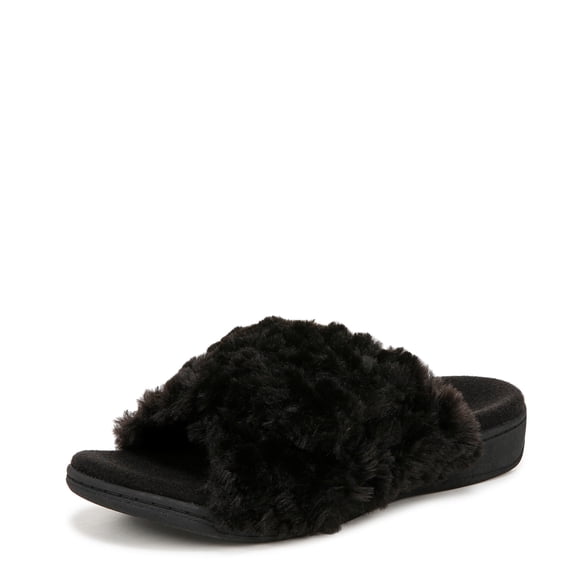 Pantuflas Vionic Relax II para Mujer Tela Negra Talla 7 M