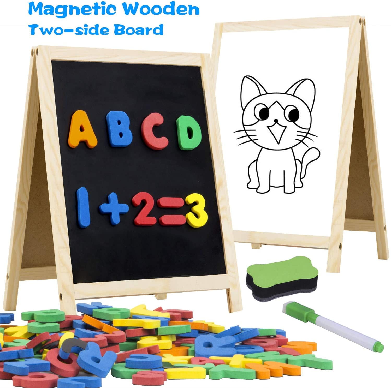 Giftinthebox Magnetic Letters and Numbers for Toddlers with Easels 133 Pcs ABC 