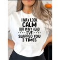 thumbnail image 2 of T-Shirt Décontracté pour Femmes avec Impression de Lettres - Col Rond Confortable, Manches Courtes, Mélange de Polyester Extensible, Lavable en Machine - Parfait pour l'Été et la Mode Quotidienne, 2 of 8
