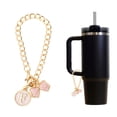 thumbnail image 3 of Ofertas Únicas 1 Pc Colgante de Taza de Agua en Forma de Letra F Redonda para Viajar Rosa Aleación, 3 of 5