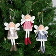 thumbnail image 2 of Northlight Multi-color Felt Hanging Angel Doll Christmas Plush Ornaments, 3 Count (6"), 2 of 6