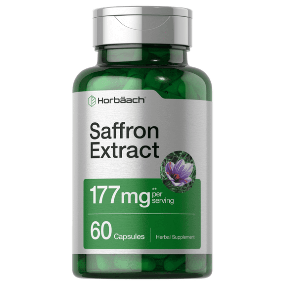 Saffron Extract Capsules | 177 mg | 60 Count | by Horbaach