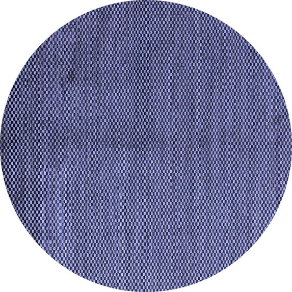 Ahgly Company Machine Washable Indoor Round Abstract Blue Modern Area Rugs, 5' Round